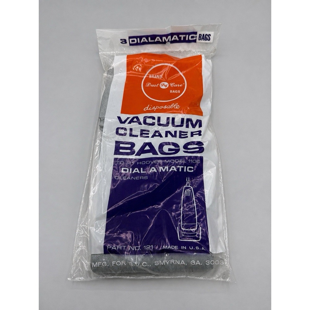 Vintage Hoover Dial-A-Matic Model 1100 Vacuum Cleaner Bags 3 Pack NOS USA #121